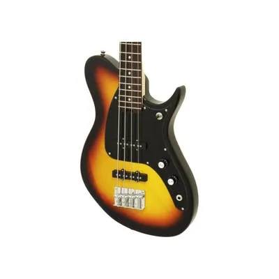 ARIA PRO II J-B 3 TONE SUNBURST 4 STRING - OFFSET JET STYLE ELECTRIC BASS