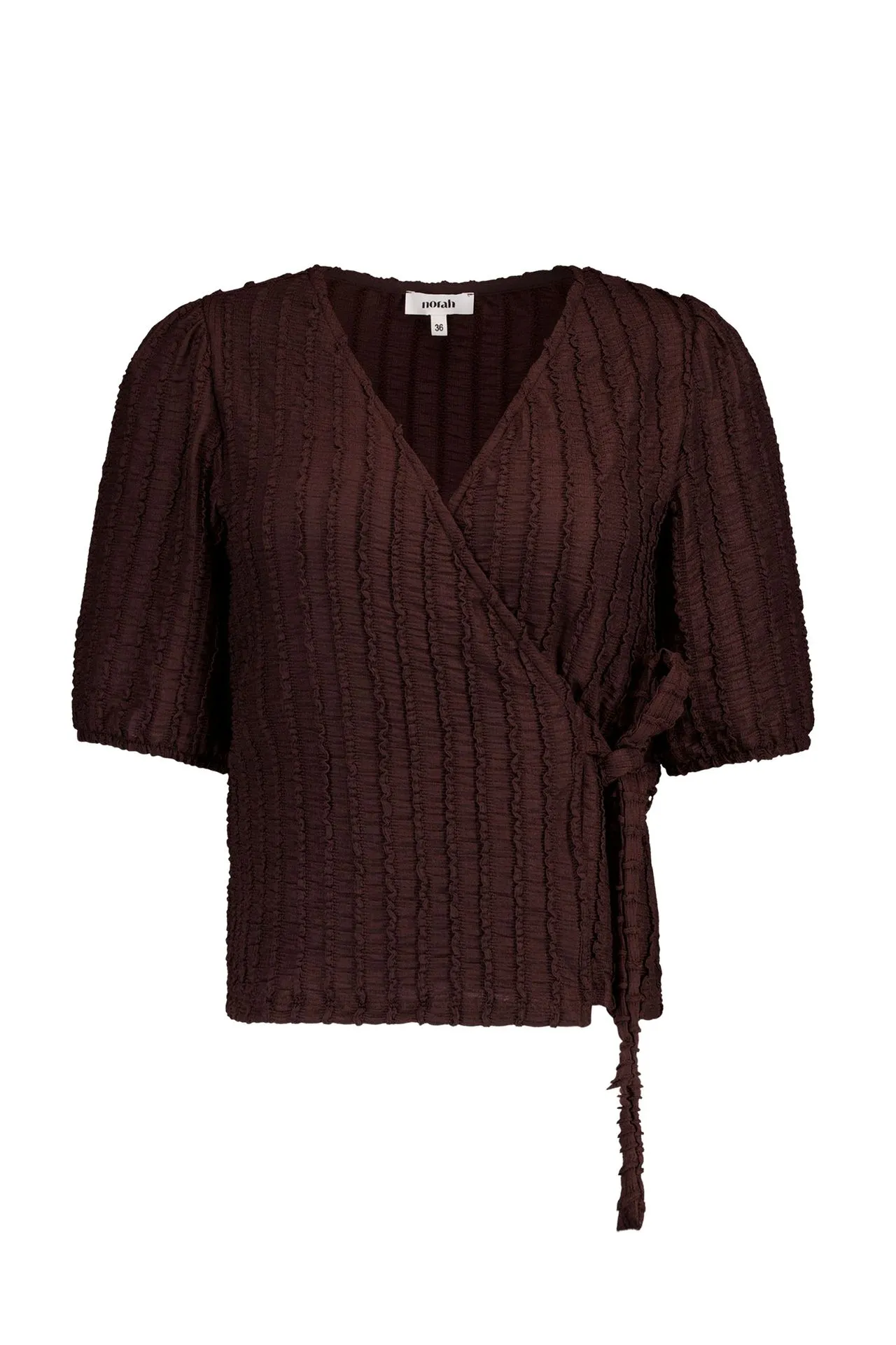 Bruine overslag blouse