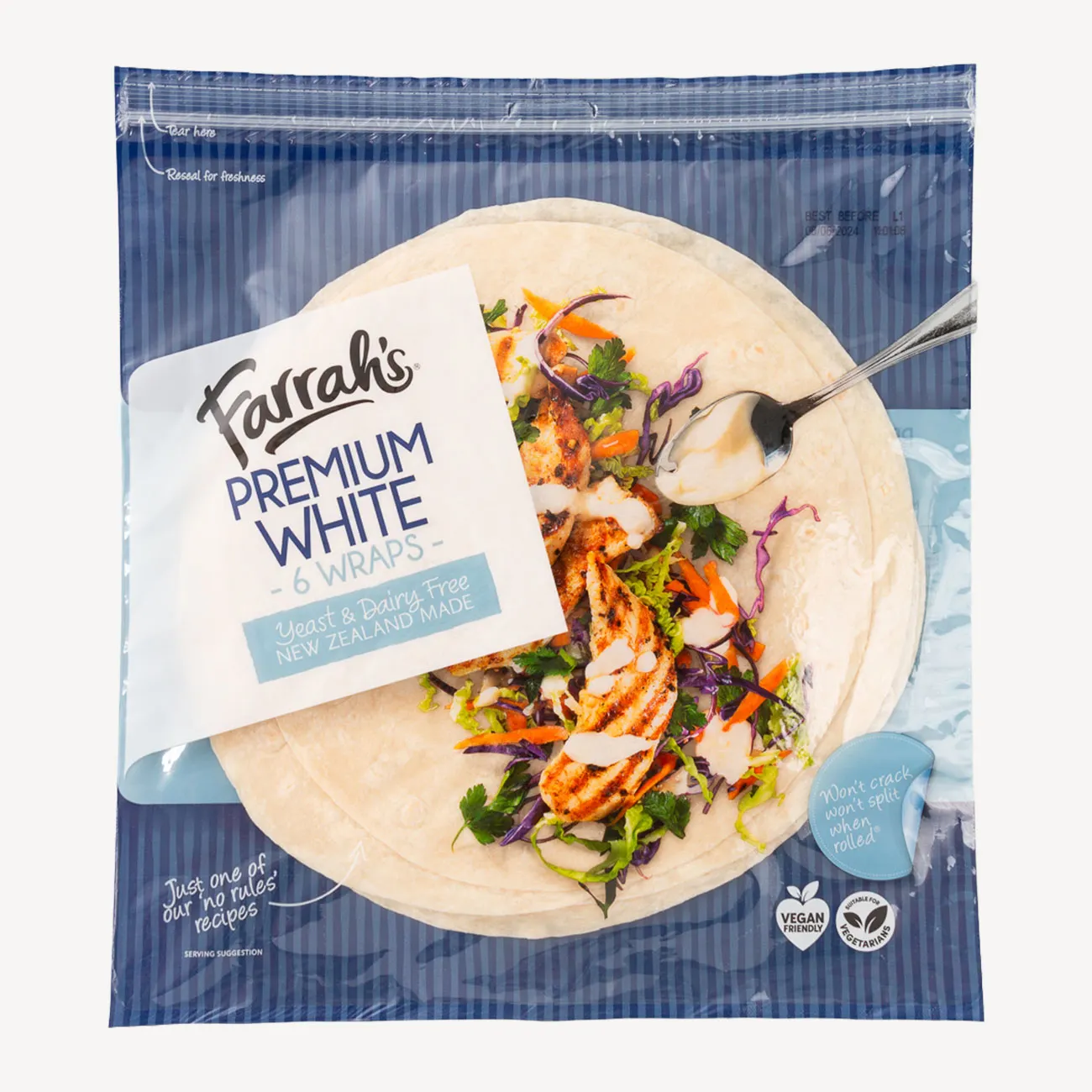 farrahs wraps white 6 pack