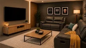 Lounge Suite Electric Recliner (3 Seater with Console Table + 2 Seater)