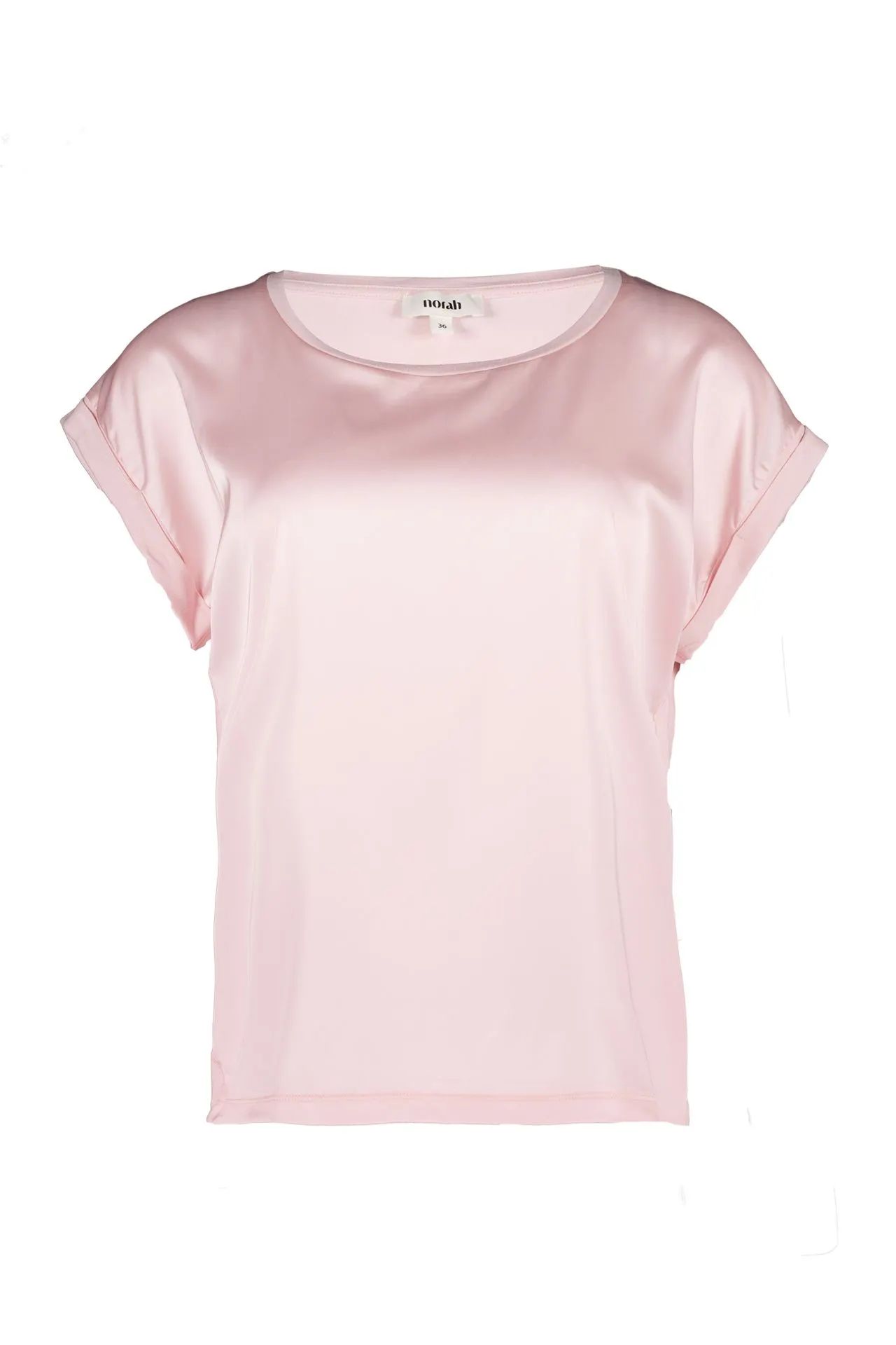 Lichtroze shirt met glans