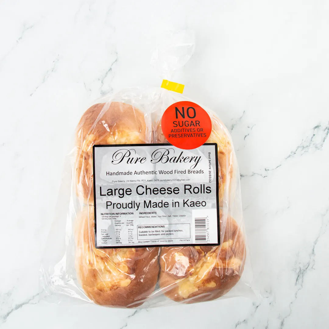the kaeo bread large cheese rolls 4 pack