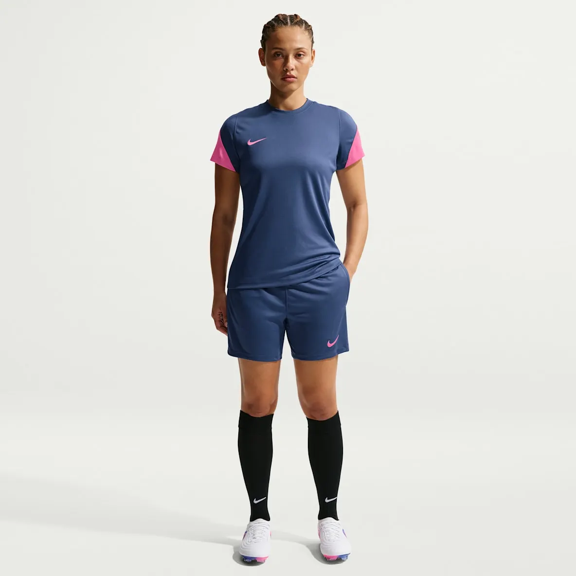 Dri-FIT strikket fotballshorts til dame