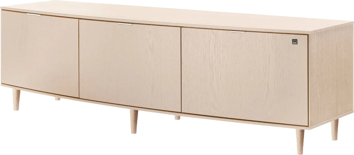 Editions by Skovby TV-benk 421 149 x 41, H 45 cm, 3 dører, med Remote-link, hvitoljet eik
