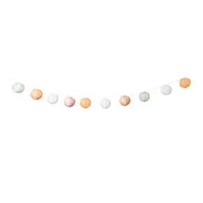 Slinger met 9 solar barok lampionnen - multikleur - 440 cm