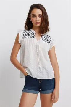 Blusa volantes plumeti