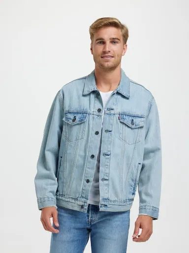 Levi's Relaxed Fit Trucker In Huron Waves