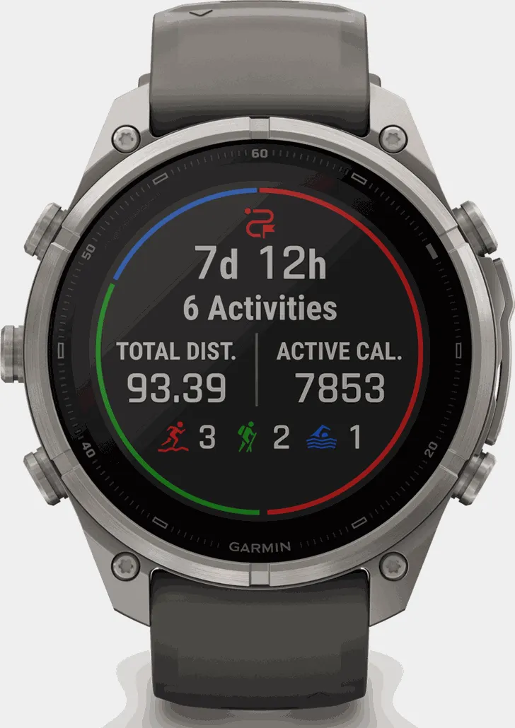 fenix 9 Pro Solar 47mm Titanium, smartklokke - Grå