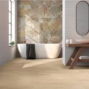 Piastrella da rivestimento interno in gres porcellanato 60 x 120 cm rettificato smaltato multicolore satinato Flora Warm Sp. 9.5 mm 1.44 mq