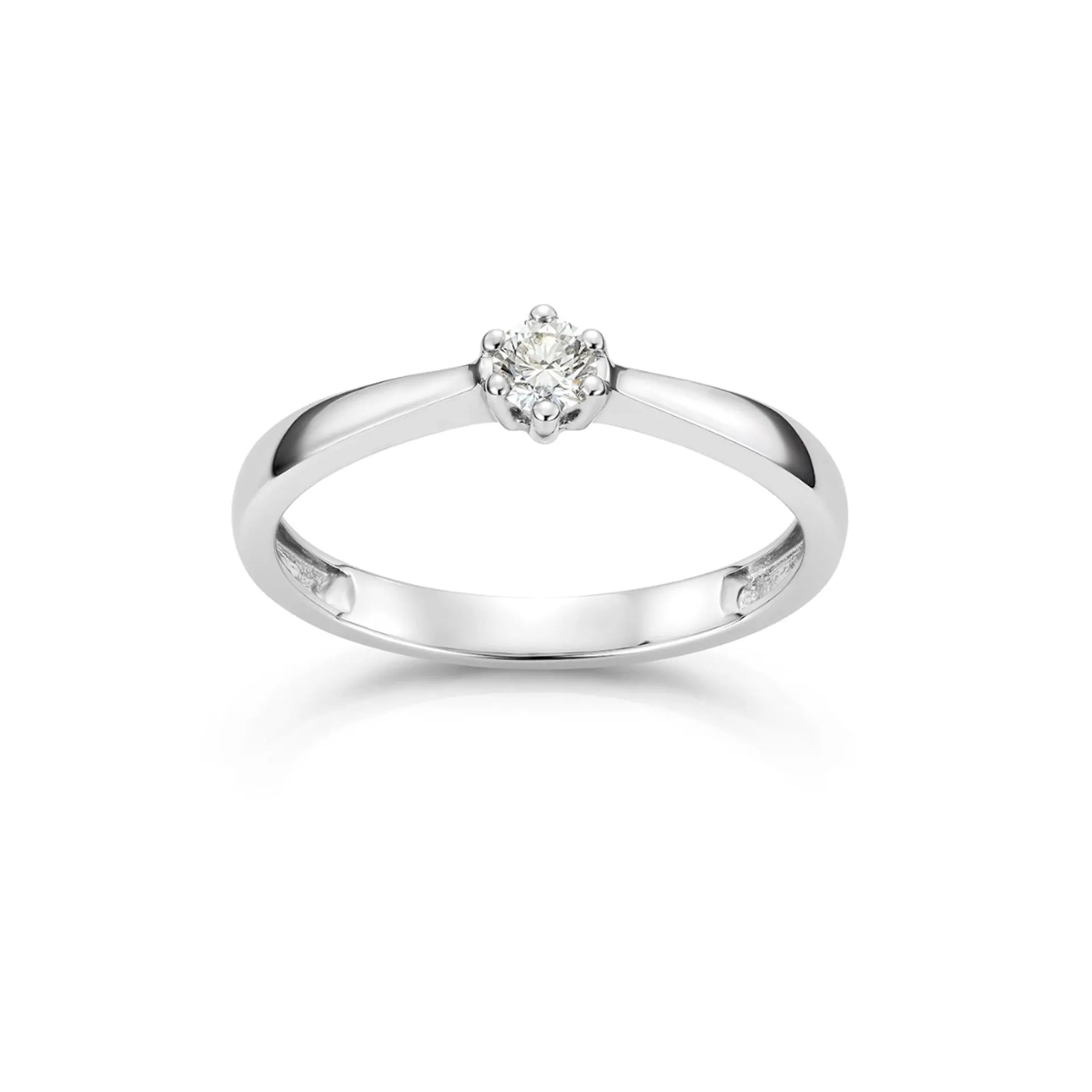 Aurora diamantring i 585 hvitt gull 0,15 ct