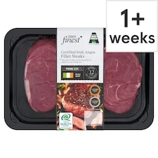 Tesco Finest Irish Angus Fillet Steaks 400G