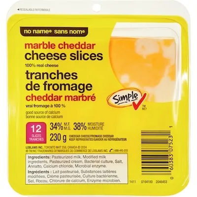 Marble Cheddar Cheese Slices