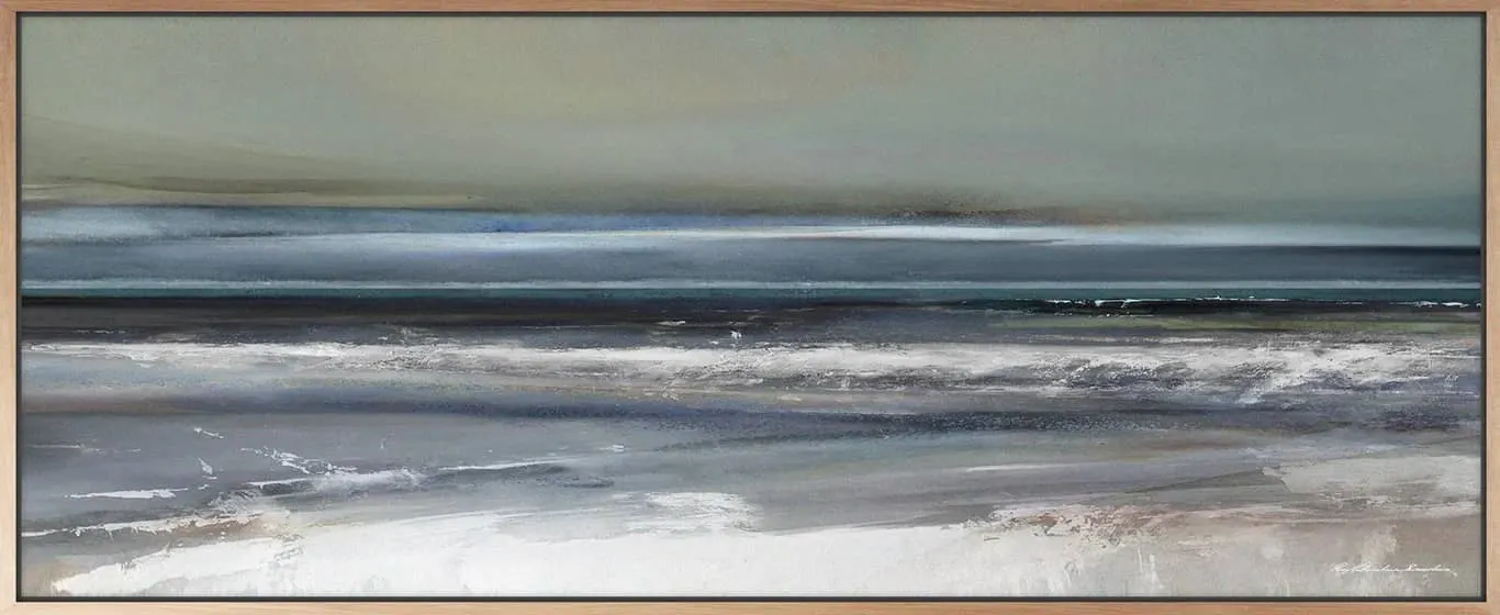 Canvas Whispers of the tide 60x150, m/eikefarget svevelist i tre