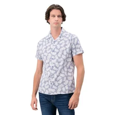 Camisa Hummo Hombre Full Print Diseño De Hojas
