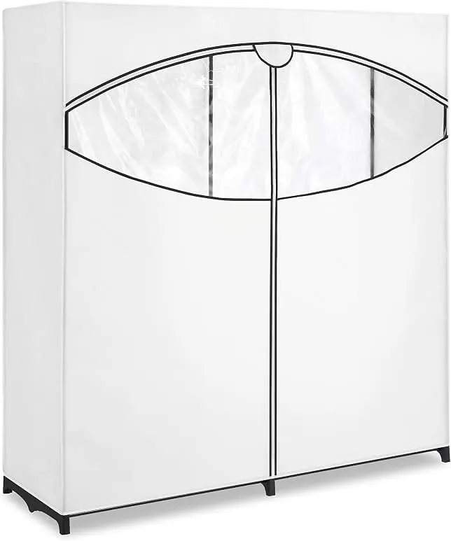 Whitmor 60-inch Extra-Wide Clothes Closet, 60” with White Cover