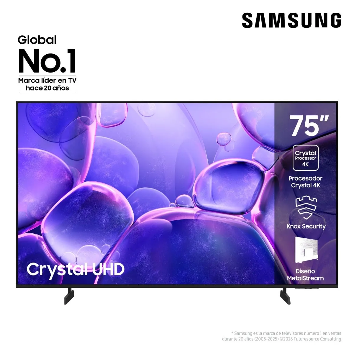 Smart TV LED 75" Samsung Crystal Ultra HD UN75U8000FGCZB