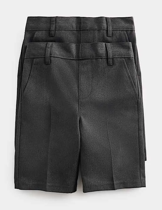 2er-Pack Schulshorts für Jungen mit schmalem Bein (2–14 J.)