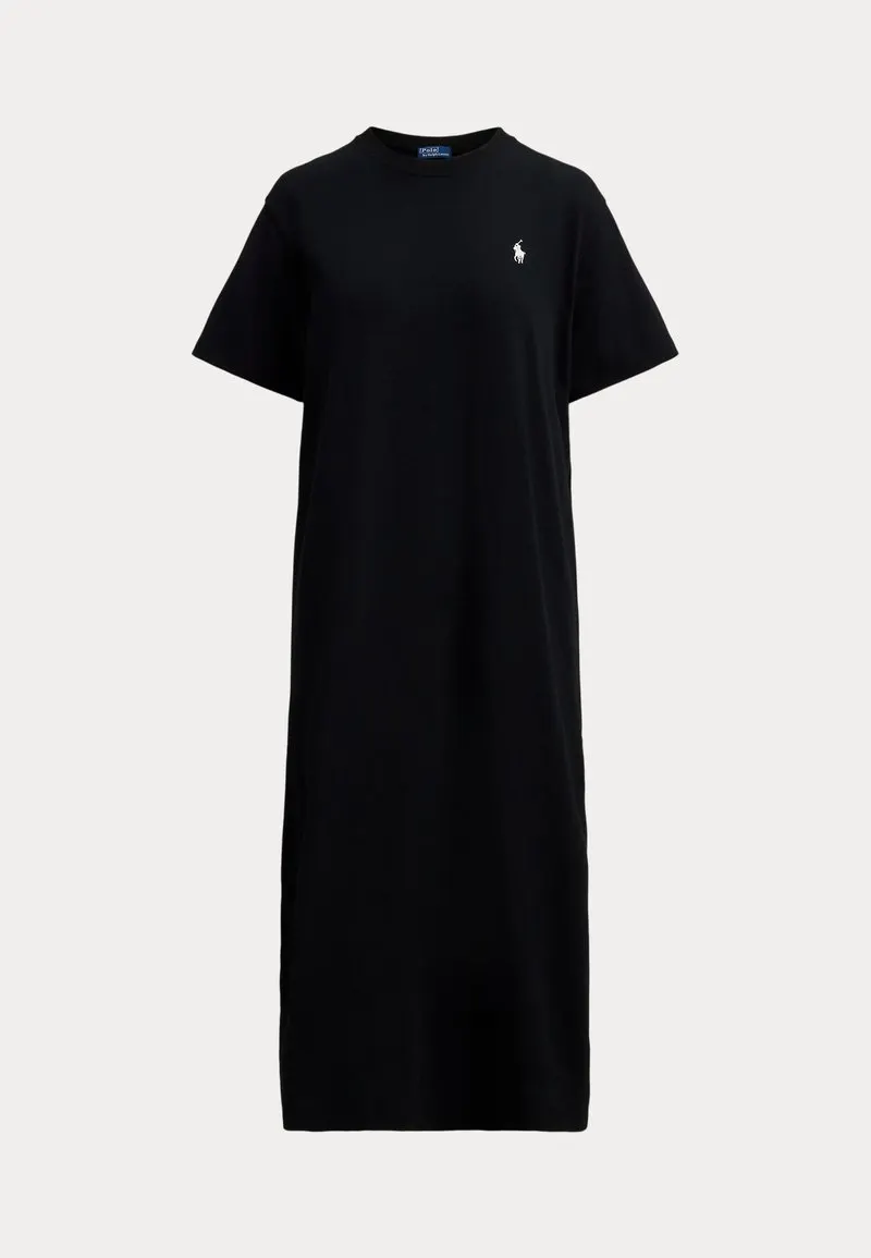 COTTON JERSEY T-SHIRT DRESS - Jerseykjole - black