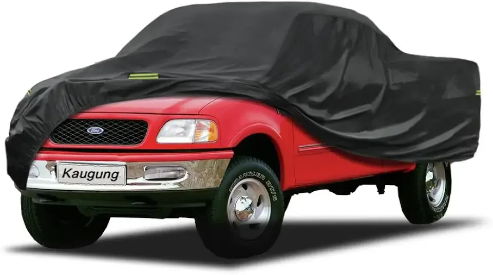 Kaugung 7 Layers Truck Cover Waterproof Custom Fit Ford F150 SuperCab 6.5ft Bed from 1990 to 2003, 7 Layers Heavyweight Pickup Car Cover Outdoor Indoor Sun UV Rain Snow Wind Protection.