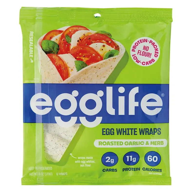 EggLife Roasted Garlic & Herb Egg White Wrap