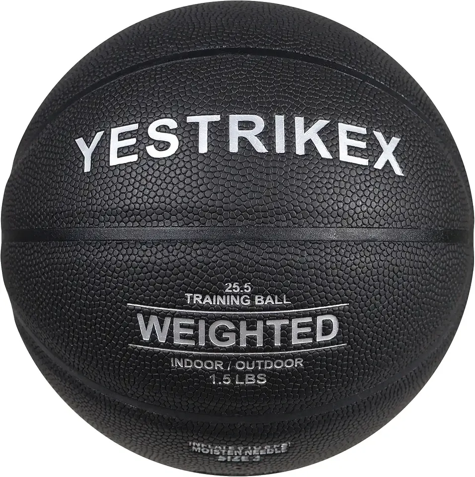 Weighted Basketball 25.5"/27.5"- 1.5/2.2LBS Heavy Training Ball for Dribbling, Finger Strength & Ball Handling – Small Heavy Basketball for Indoor & Outdoor Use – Improve Control & Wrist Explosiveness