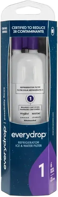everydrop by Whirlpool Ice and Water Refrigerator Filter 1, EDR1RXD1, Single-Pack , Purple