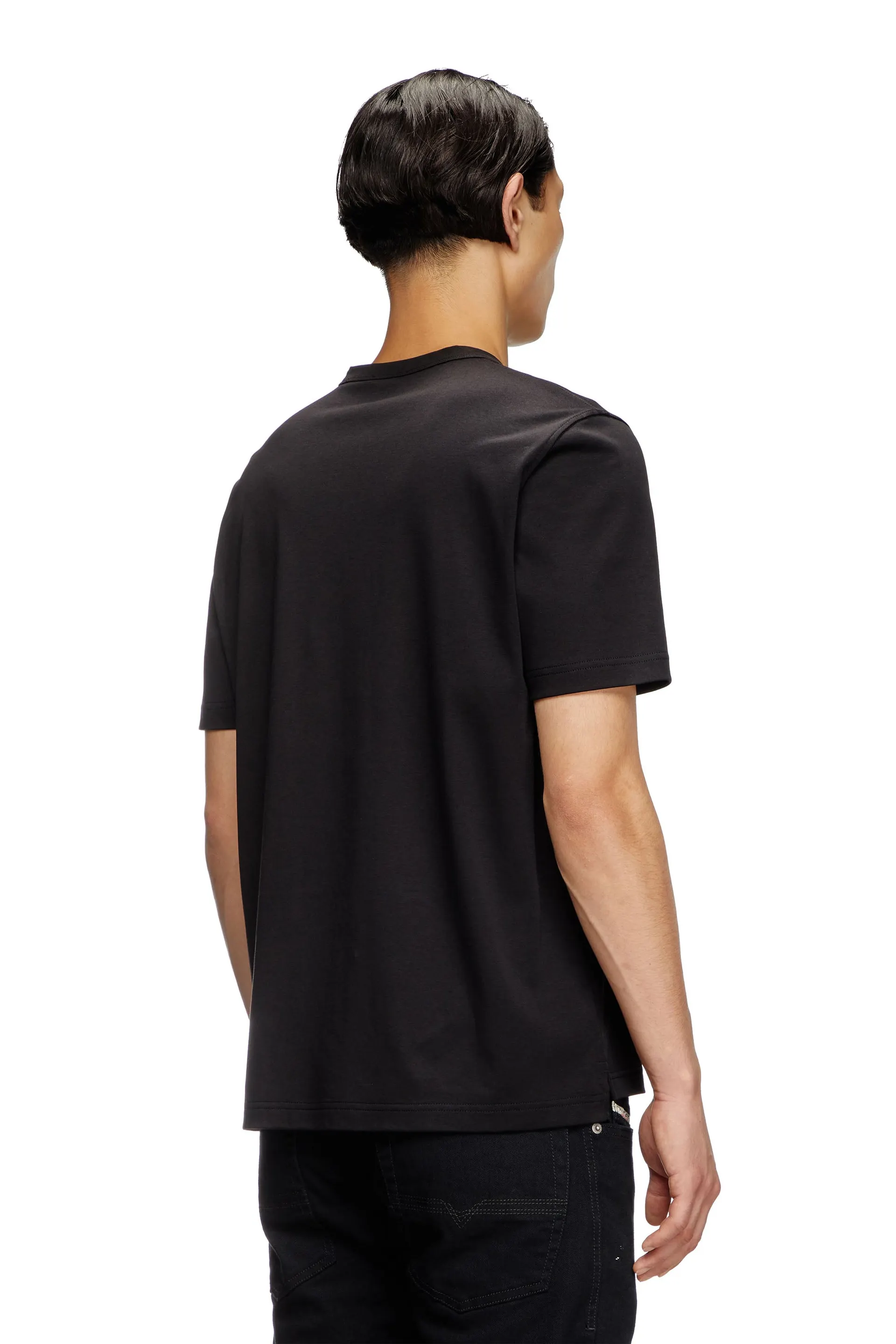T-shirt with tonal logo embroidery