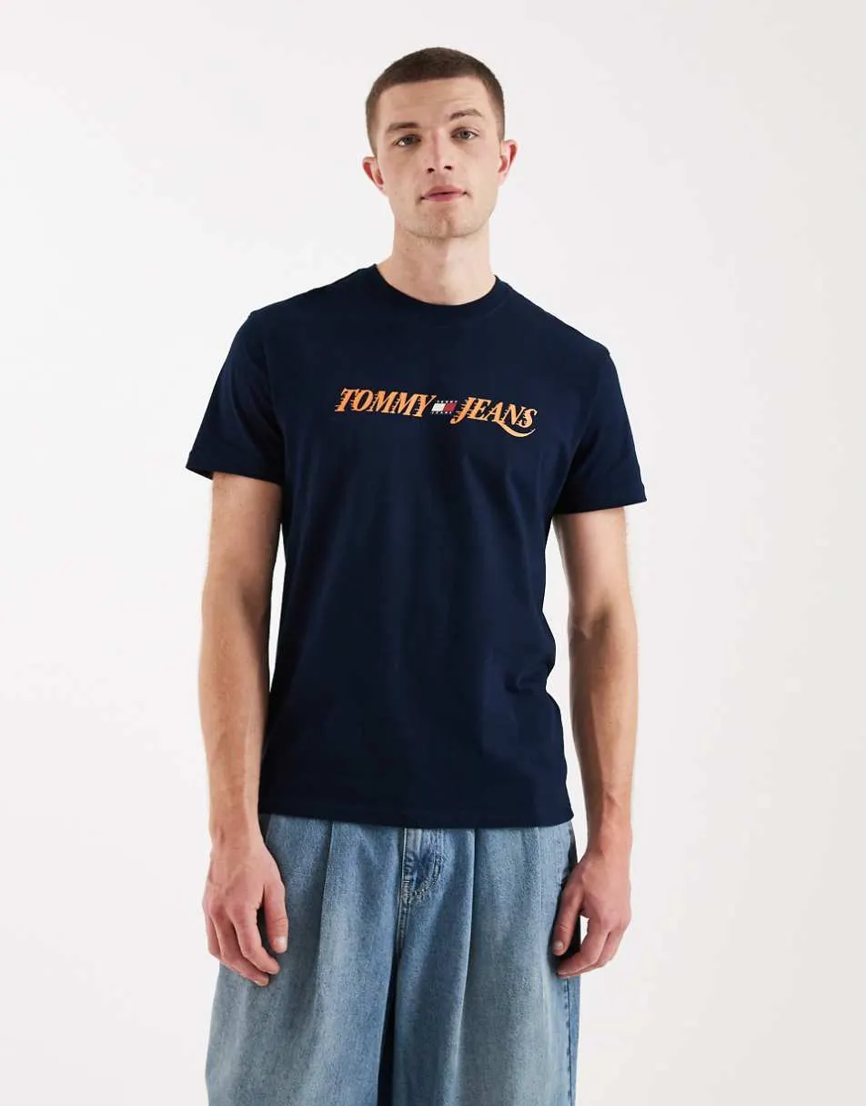 Tommy Jeans graphic back print t-shirt in navy
