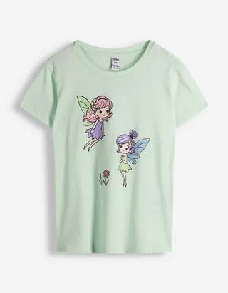 T-shirt - Stampa frontale - Verde chiaro