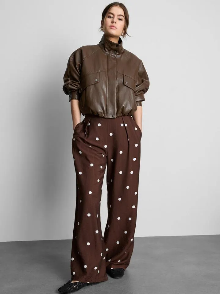 Pantaloni palazzo con stampa