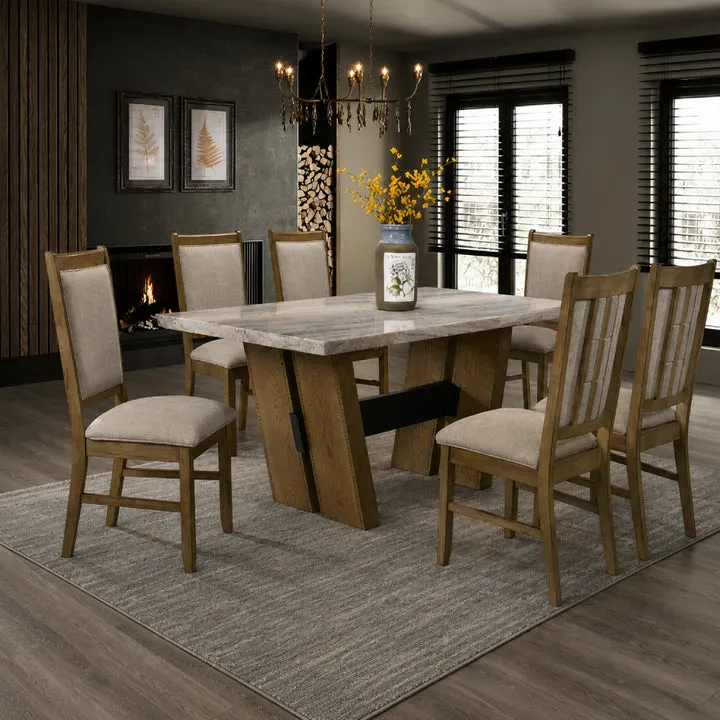 Mystique (7-Piece) Dining Table Set by Best Home - Brown