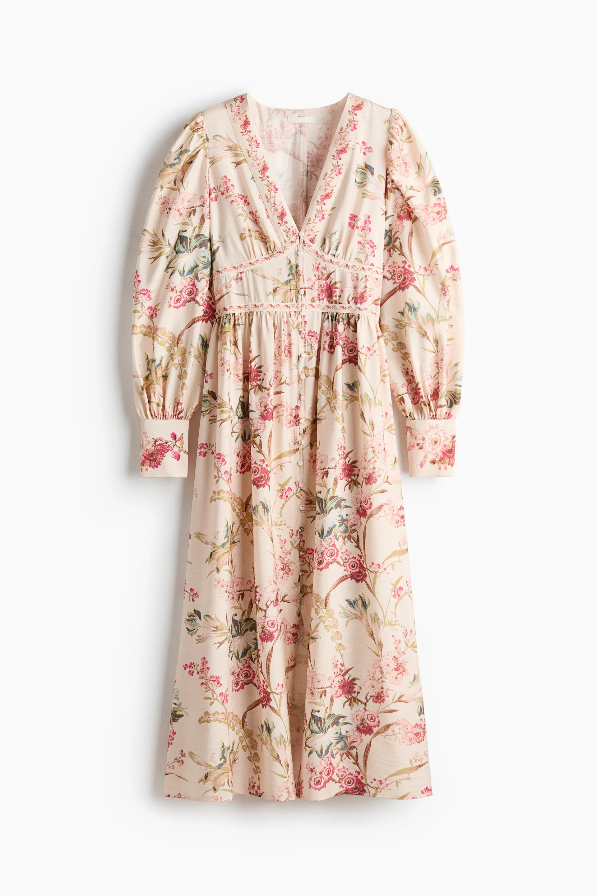 Vestido con botones en mezcla de viscosa