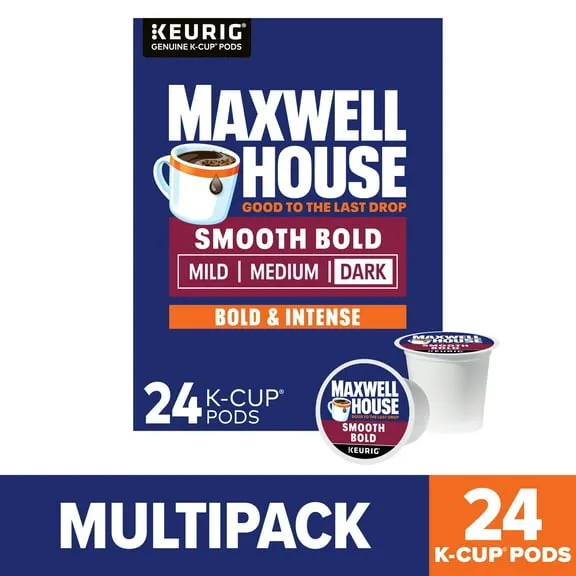 Maxwell House Smooth Bold Roast Coffee K-Cup Pods, 24 ct Box $15.12 $2.03/oz