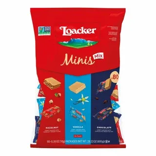 Loacker Minis Wafer Cookie Variety, 28.22 oz