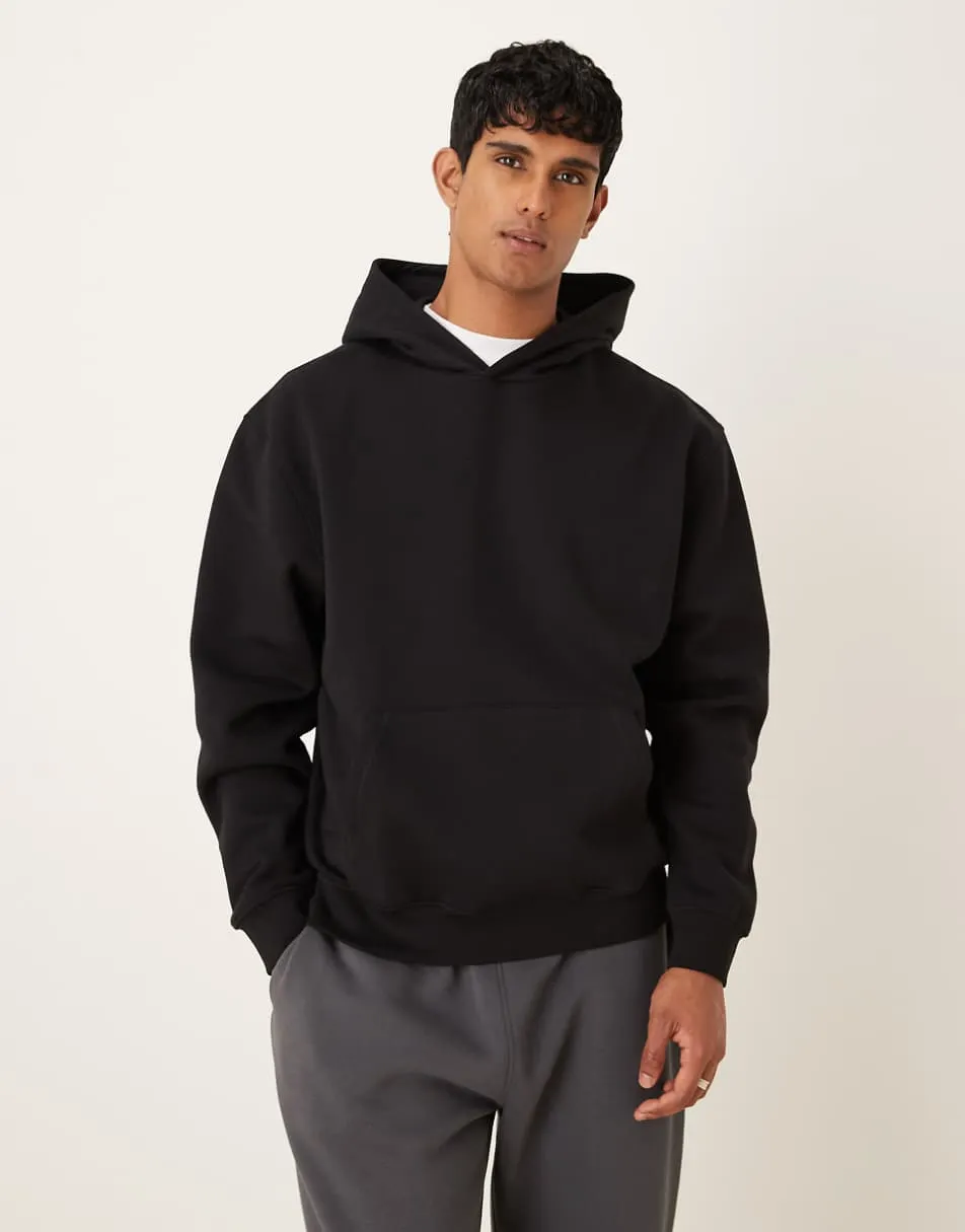 ASOS DESIGN essentials relaxed fit hoodie in black