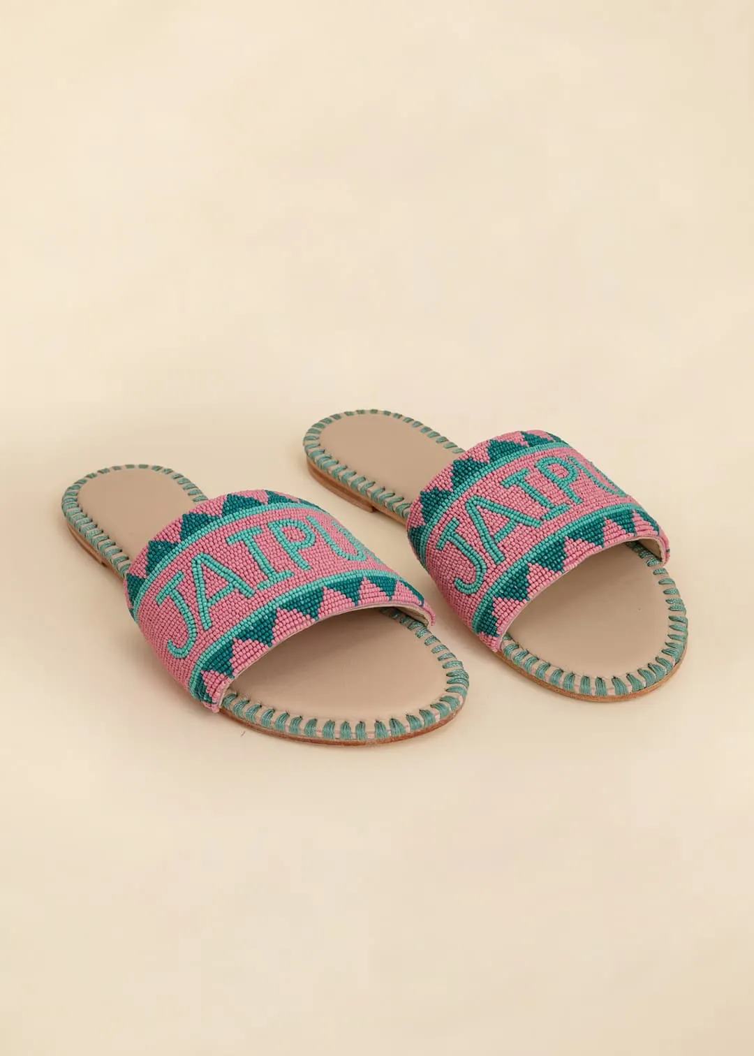 Pärlbroderade sandaler - Jaipur