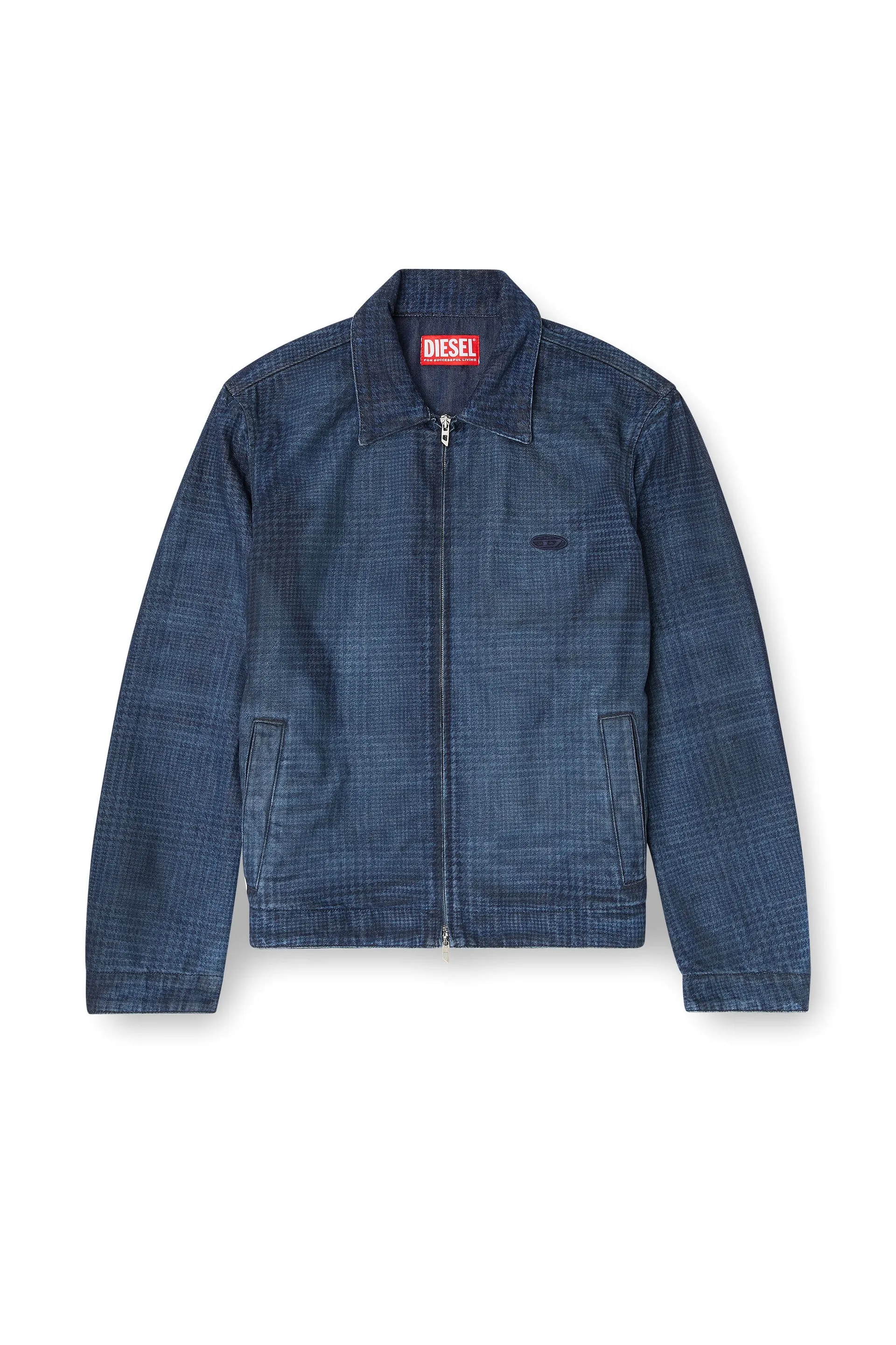 Jacket in Prince of Wales denim