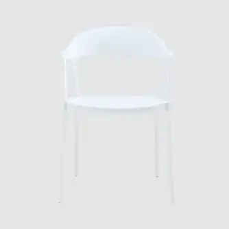 Hugo Resin Chair With Arms White