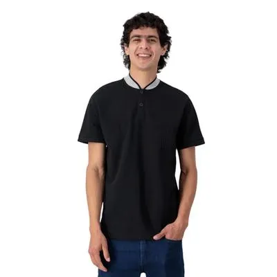 Camisa Hummo Hombre Tipo Acanalda Cuello En Contraste