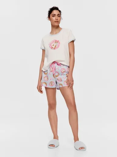 Floating Corgi 100% Cotton Mid Short