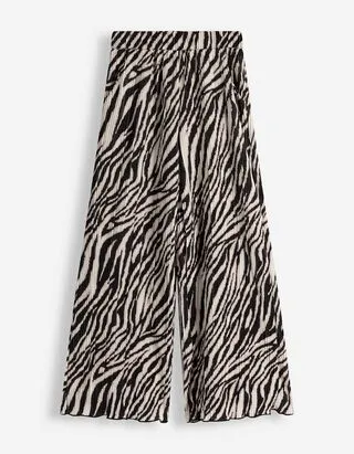 Pantaloni culotte - Motivo allover - Bianco sporco