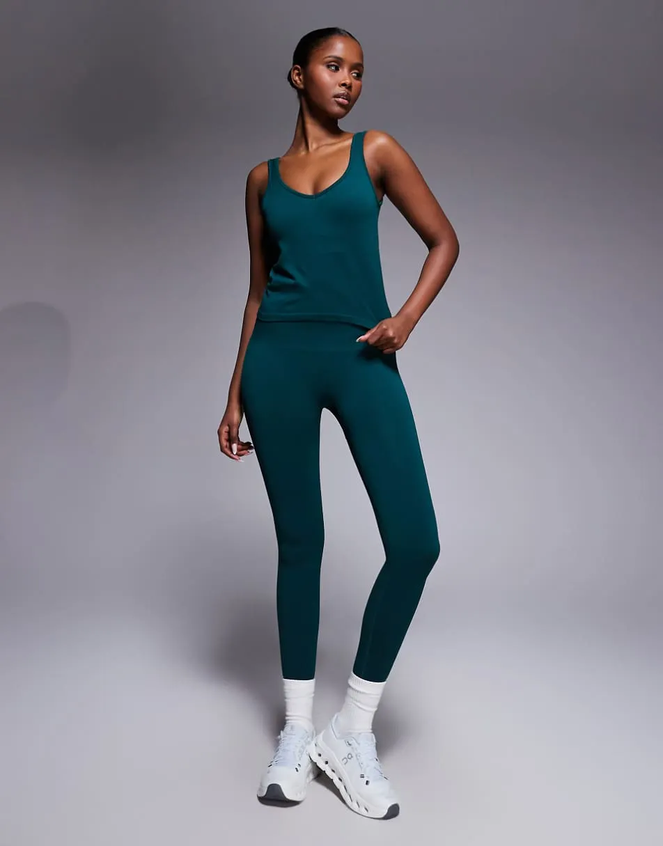 4505 seamless high waist gym leggings in dark teal