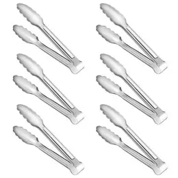 Serving Tongs 6-Pack Stainless Steel 7 Inch (Silver)