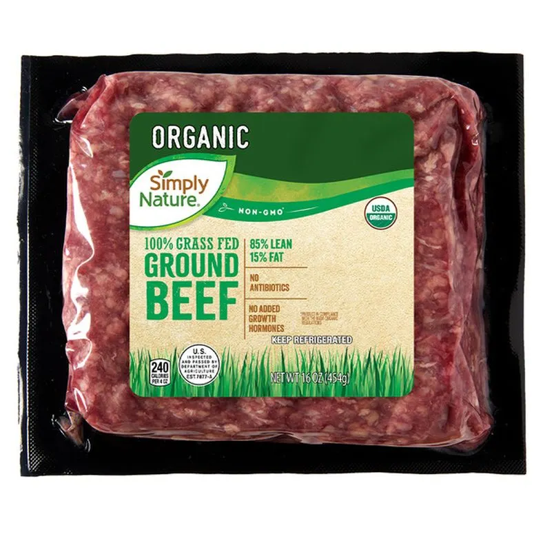 Simply Nature Organic Grass Fed 85/15 Ground Beef