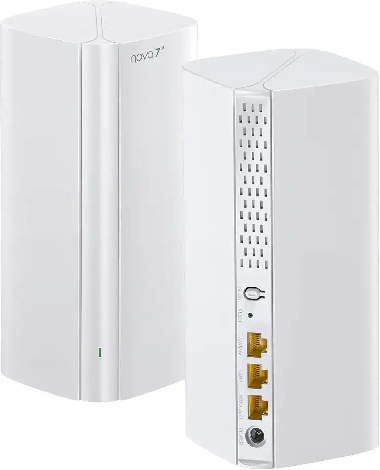 Tenda WiFi 7 Mesh System BE3600 – Dual Band Mesh WiFi System for Home, Covers Up to 4,600 Sq. Ft., Seamless Mesh Network with 3 Gigabit Ports, Supports 160+ Devices, MLO, VPN, 4K QAM, ME3 Pro (2-Pack)