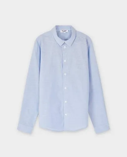 Blauw hemd, regular fit