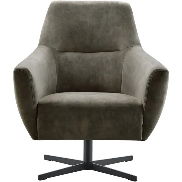 Draaifauteuil Gudo velvet donkergroen