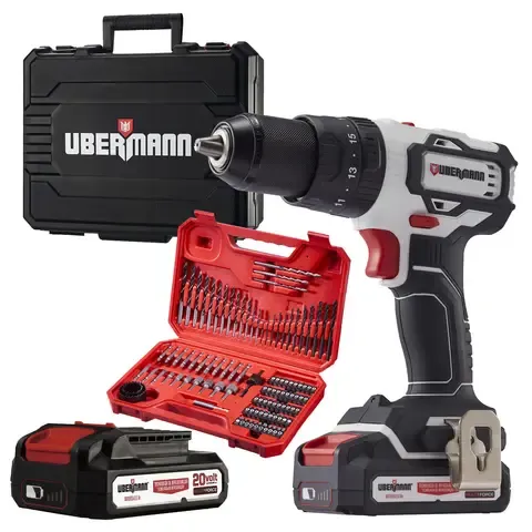 Taladro Percutor 13 mm 20 V Brushless +2 Baterías 2AH+Carga +101 Accesorios