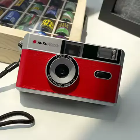 New Cassic New Agfa Camera, Non disposable Retro Film Camera, Film Fool With Flash 135 Point And Shoot Film Camera for Travel