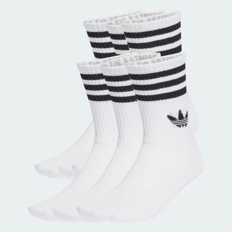 3-Stripes Crew Sokker, 6 par